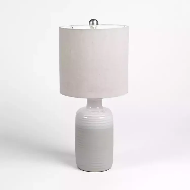 Kirklands Home Ombre Ceramic Table Lamp Gray Clearance