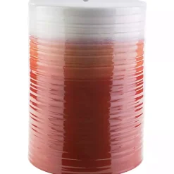 Kirklands Home Ombre Red Ripple Accent Table