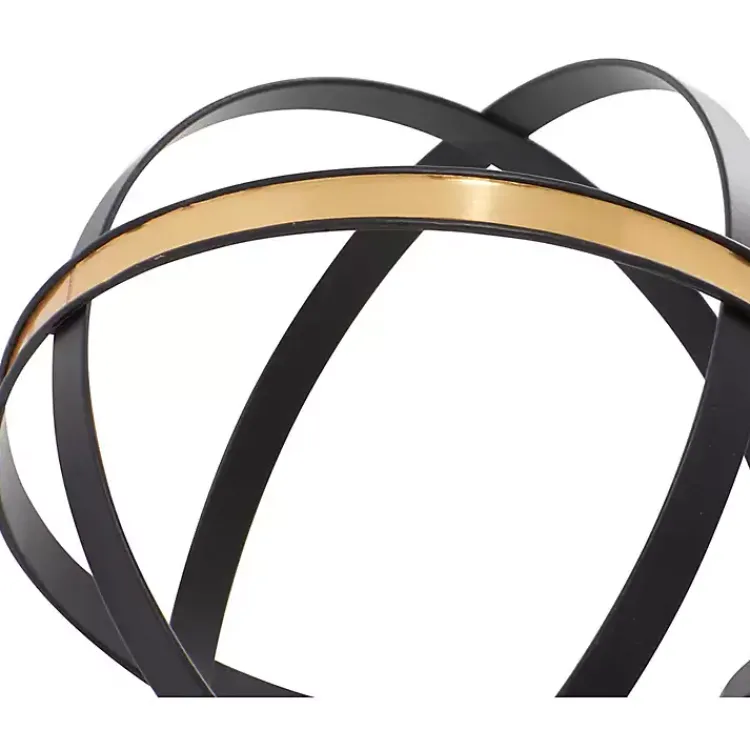Statues & Figurines>Kirklands Home Onyx and Gold 3-pc. Orb Sculpture Set