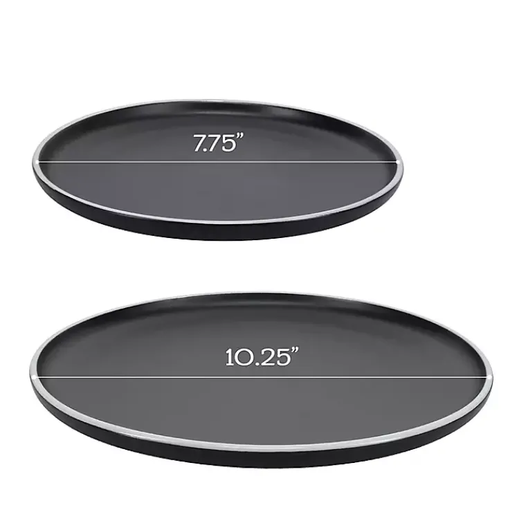 Kirklands Home Onyx Eliza 16-pc. Dinnerware Set Black