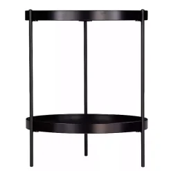Kirklands Home Onyx Rounded Modern Farmhouse Side Table New