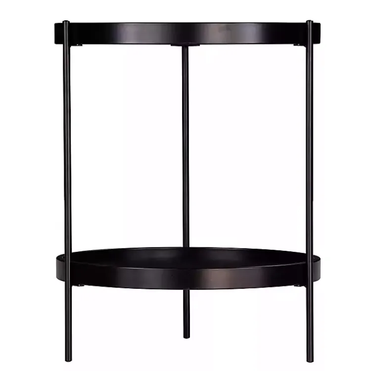 Kirklands Home Onyx Rounded Modern Farmhouse Side Table New