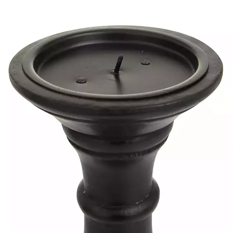 Candle Holders>Kirklands Home Onyx Turned Wood 3-pc. Candle Holder Set Black