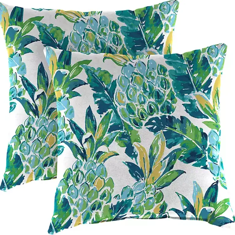 Kirklands Home Opal Vida Outdoor Throw Pillows, Set of 2 Green Hot