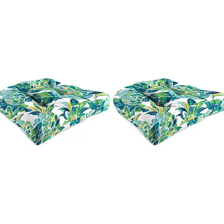 Kirklands Home Opal Vida Wicker Seat Outdoor Cushions, Set of 2 Green Discount