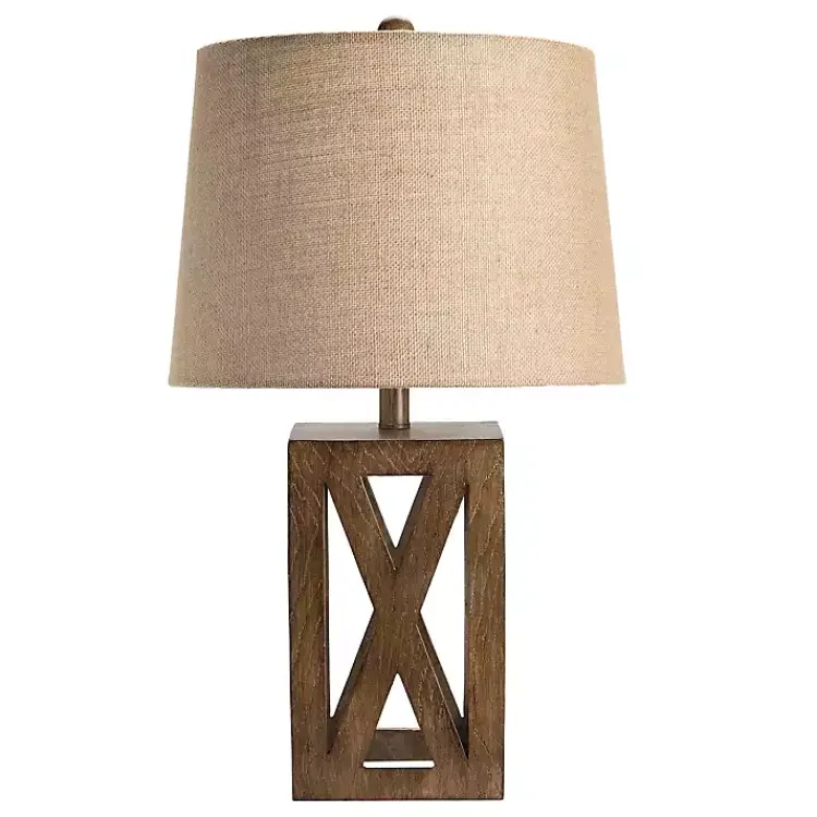 Kirklands Home Open Block Table Lamp Tan Sale