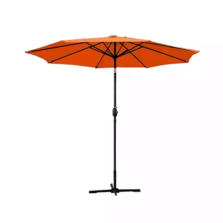 Kirklands Home 9 ft. Hand Crank Tilt Umbrella Orange Discount