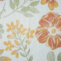 Kirklands Home Orange & Green Floral Reversible Outdoor Rug, 5x7 Online