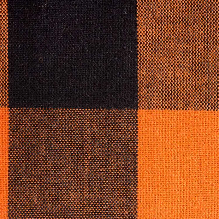 Halloween>Kirklands Home Orange and Black Buffalo Check Tablecloth