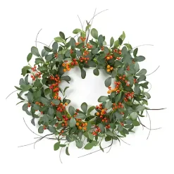 Wreaths>Kirklands Home Orange Berry Foliage Wreath