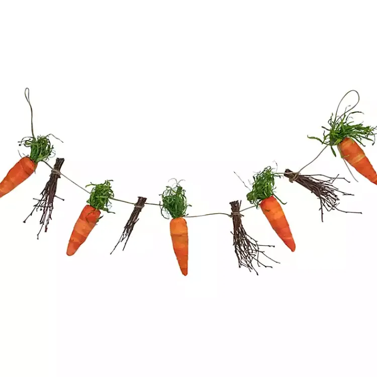 Decorative Accents>Kirklands Home Carrot and Twig Bundle Garland Orange