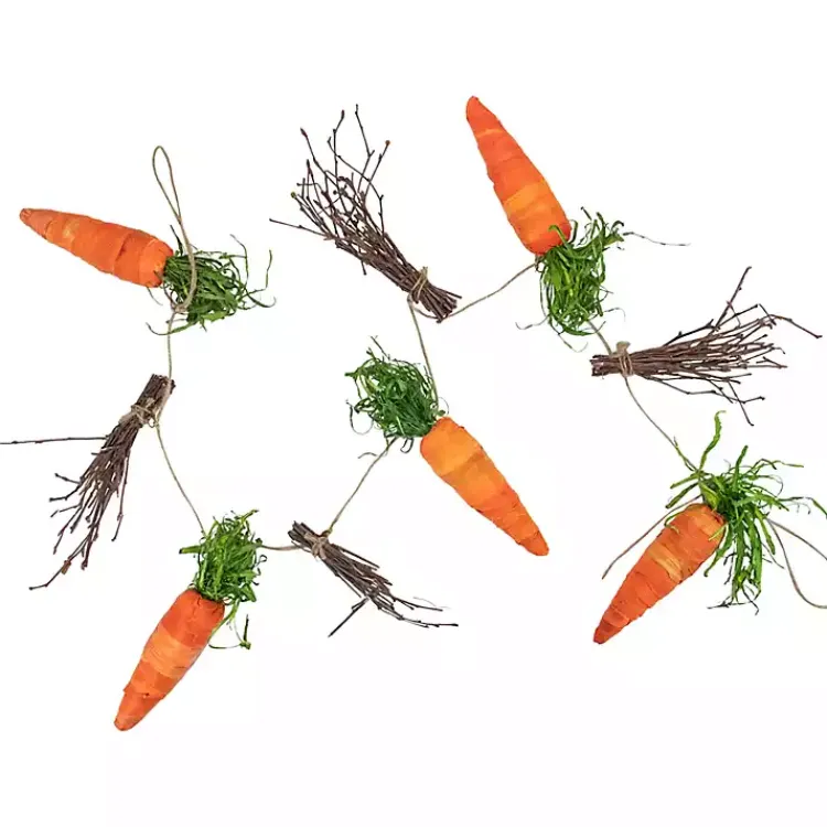Decorative Accents>Kirklands Home Carrot and Twig Bundle Garland Orange