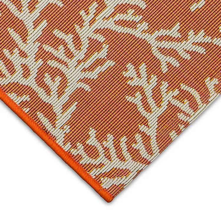 Kirklands Home Orange Coral Indoor/Outdoor Rug, 3x4 New