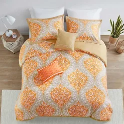 Kirklands Home Orange Damask 5-pc. Full/Queen Comforter Set Best