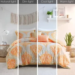 Kirklands Home Orange Damask 5-pc. Full/Queen Comforter Set Best