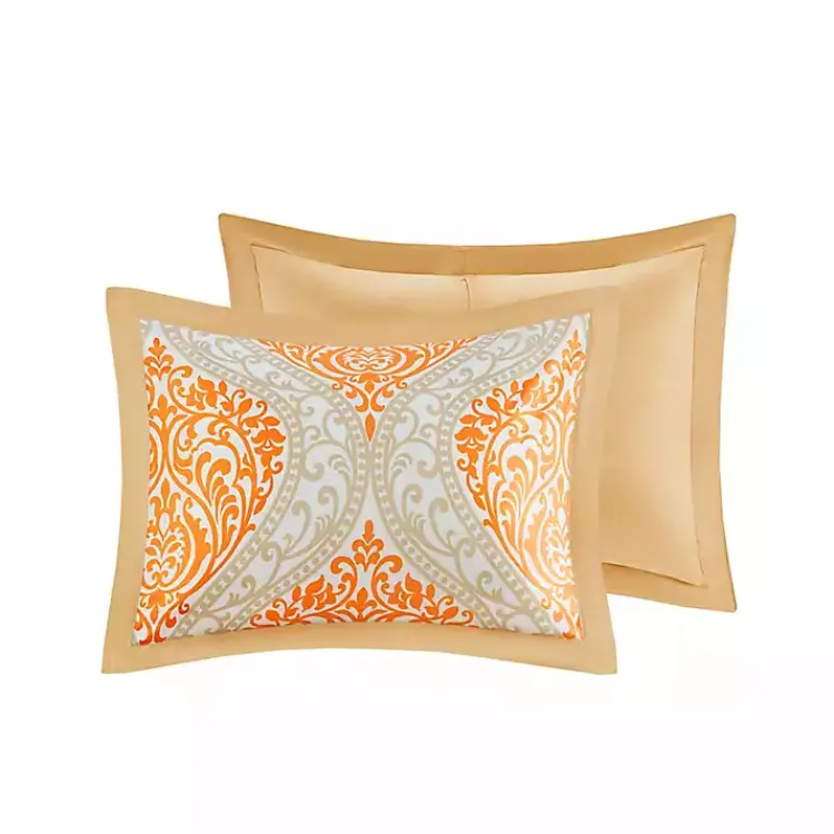 Kirklands Home Orange Damask 5-pc. Full/Queen Comforter Set Best