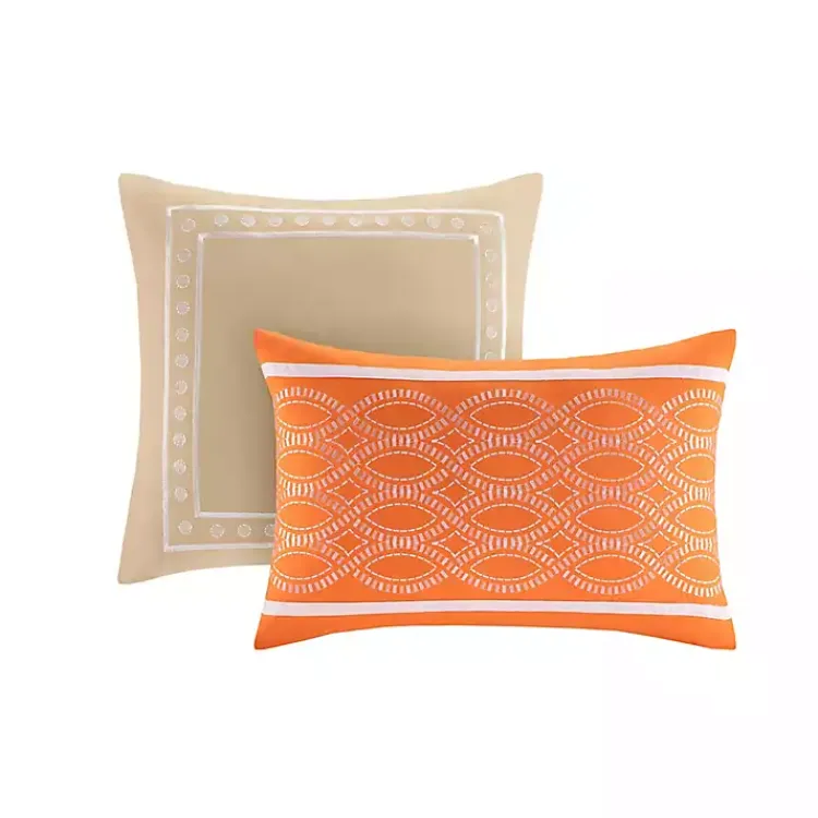 Kirklands Home Orange Damask 5-pc. Full/Queen Comforter Set Best