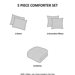 Kirklands Home Orange Damask 5-pc. Full/Queen Comforter Set Best
