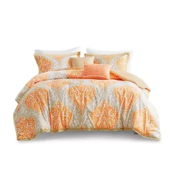 Kirklands Home Orange Damask 4-pc. Twin/Twin XL Comforter Set