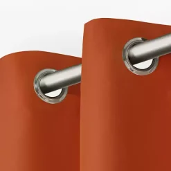 Kirklands Home Eliza Outdoor Curtain Panel Set, 96 in. Orange Hot