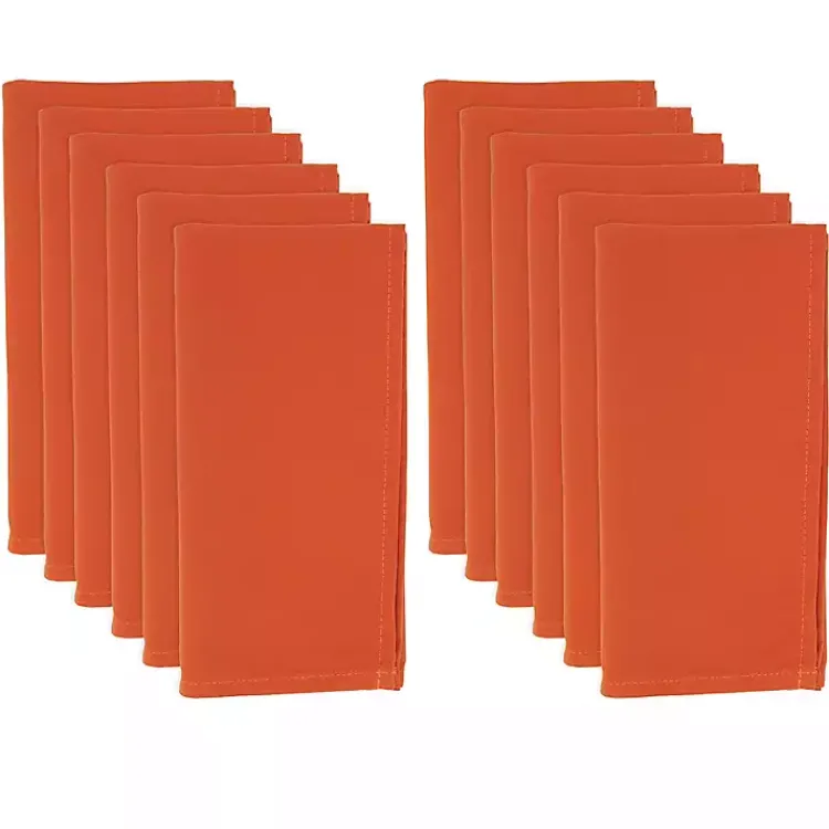 Kirklands Home Everyday Polyester Cloth Napkins, Set of 12 Orange