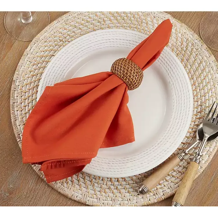 Kirklands Home Everyday Polyester Cloth Napkins, Set of 12 Orange