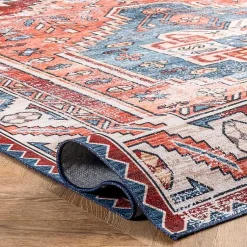 Kirklands Home Orange Faded Medallion Washable Area Rug, 4x6 Online