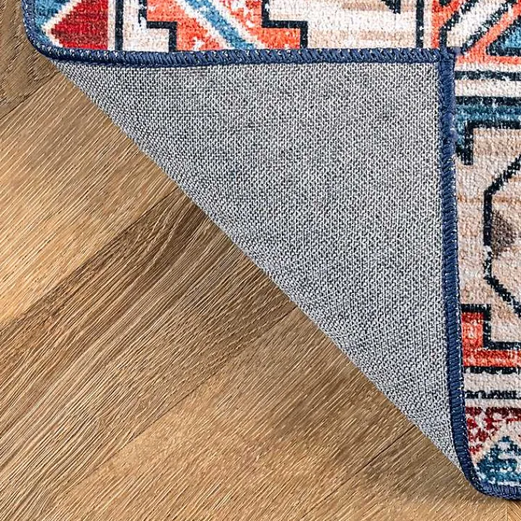 Kirklands Home Orange Faded Medallion Washable Area Rug, 4x6 Online