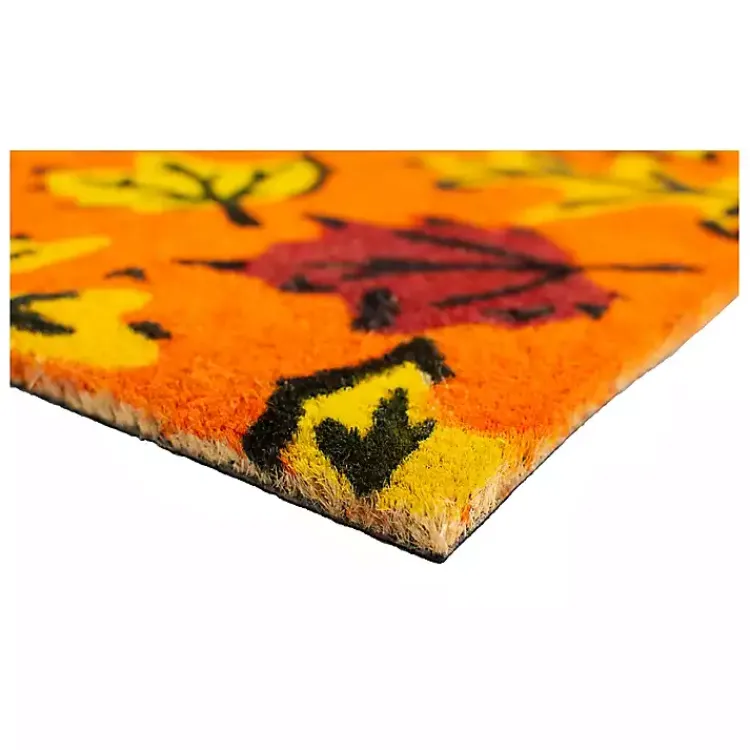 Fall>Kirklands Home Orange Fall Botanical Doormat