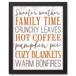 Fall>Kirklands Home Orange Fall Things Framed Canvas Art Print