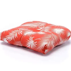 Kirklands Home Floral Outdoor Chair Cushion Orange