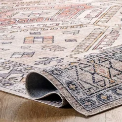 Kirklands Home Orange Global Motif Washable Runner Online