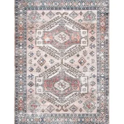 Kirklands Home Global Motif Washable Area Rug, 3x5 Orange Discount
