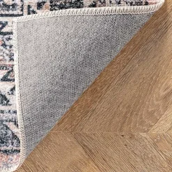 Kirklands Home Orange Global Pattern Washable Area Rug, 5x8 Clearance