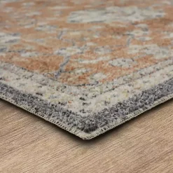 Kirklands Home Granary Floral Area Rug, 8x10 Orange Sale