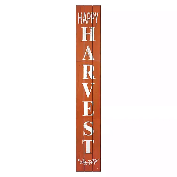 Fall>Kirklands Home Orange Happy Harvest Porch Board, 10 in.