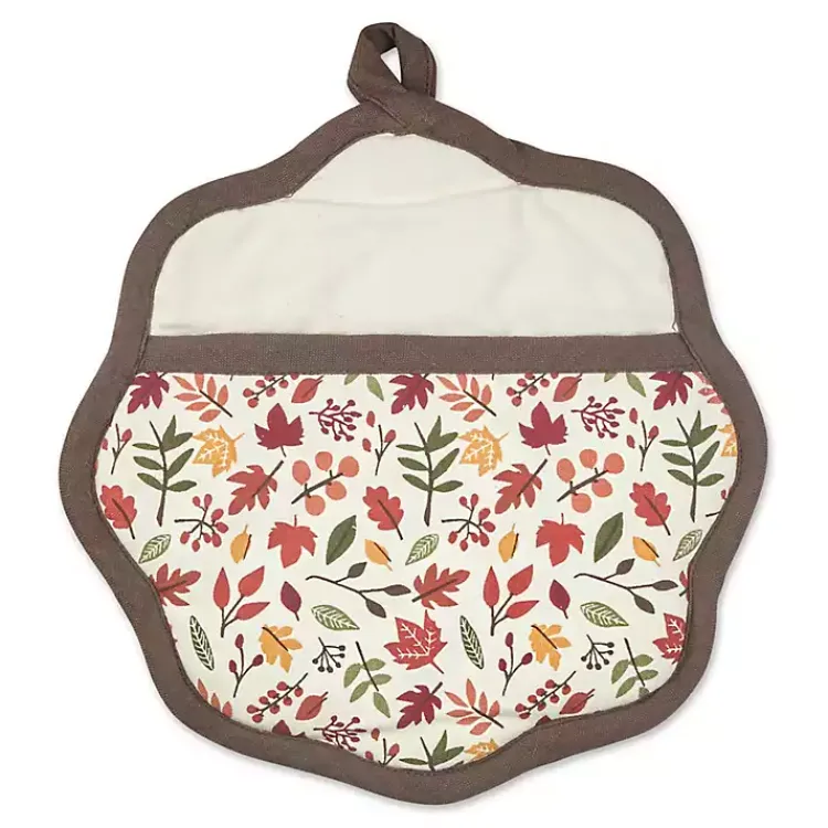 Fall>Kirklands Home Orange Plaid Turkey 3-pc. Potholder & Towel Set