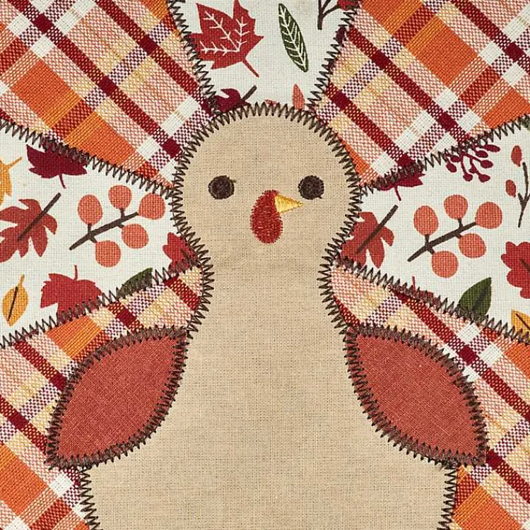 Fall>Kirklands Home Orange Plaid Turkey 3-pc. Potholder & Towel Set
