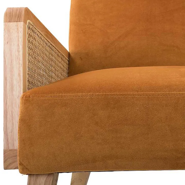 Kirklands Home Orange Rattan Accent Chair Yellow Best