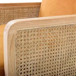 Kirklands Home Orange Rattan Accent Chair Yellow Best