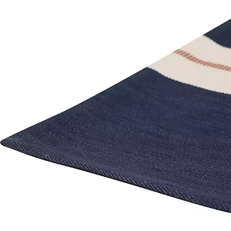 Pillows>Kirklands Home Orange Single Stripe Navy Pillow