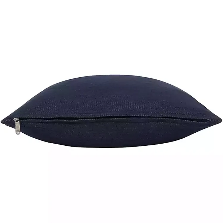 Pillows>Kirklands Home Orange Single Stripe Navy Pillow