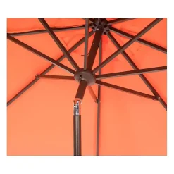 Kirklands Home Tilt Crank 9 ft. Outdoor Metal Umbrella Orange Hot