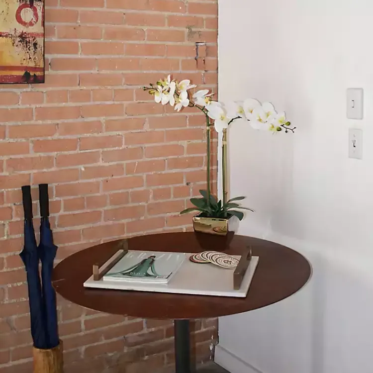Arrangements & Greenery>Kirklands Home Orchid Arrangement in Gold Pot