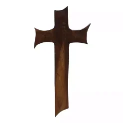 Kirklands Home Organic Shape Cross Wall Plaque, 20 in. Brown Outlet