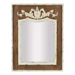 Kirklands Home Ornate Antique White Wood Wall Mirror Online