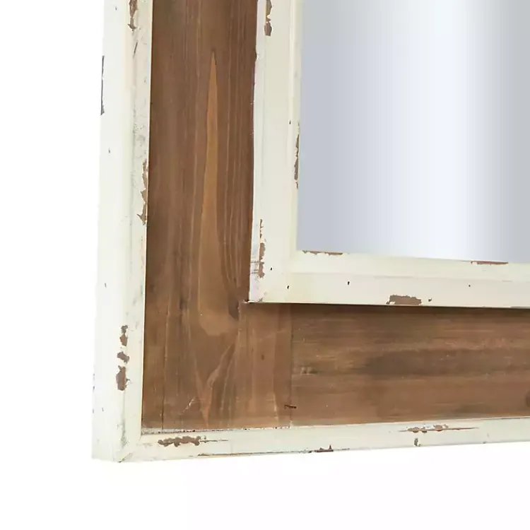 Kirklands Home Ornate Antique White Wood Wall Mirror Online