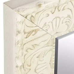 Kirklands Home Ornate Distressed Cream Leaner Mirror Outlet