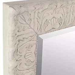 Kirklands Home Ornate Distressed Cream Mirror, 29x35 Sale