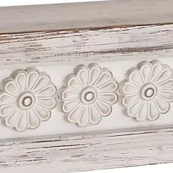 Kirklands Home Ornate Farmhouse Wooden Wall Shelf, 36 in. Outlet